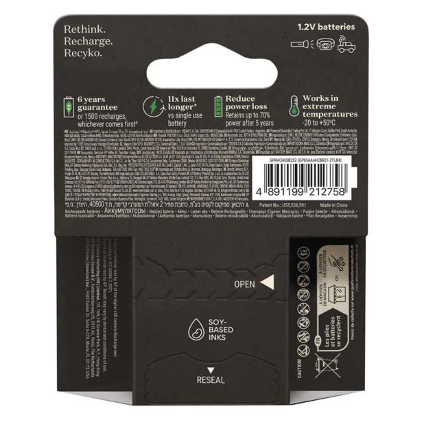 POLNILNI BATER.VLOŽEK GP RECYKO PRO PROFESSIONAL HR03 (AAA) 4KOS