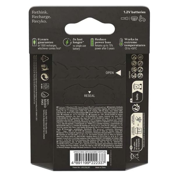 POLNILNI BATER.VLOŽEK GP RECYKO PRO PROFESSIONAL HR6 (AA) 6KOS