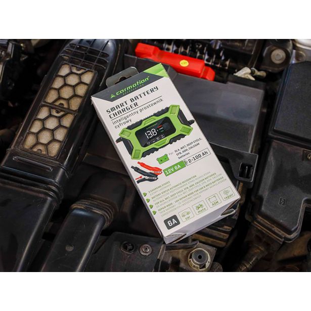 POLNILNIK AKUMULATORJEV CARMOTION DIGITALNI 12V 6A 2-100 AH