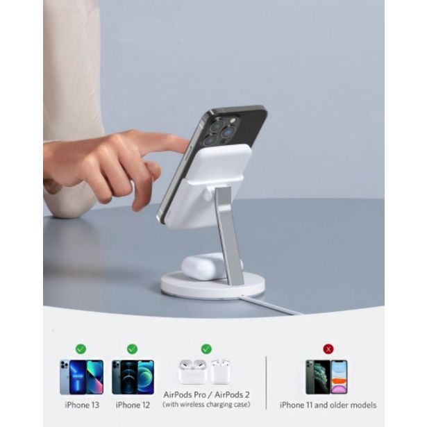 POLNILNIK ZA GSM ANKER POWEPORT MAG-GO 2IN1 ČRNA