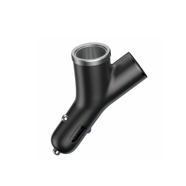 POLNILNIK ZA GSM BASEUS AVTO POLNILEC, 2XUSB BASEUS Y RAZDELILEC ČRN