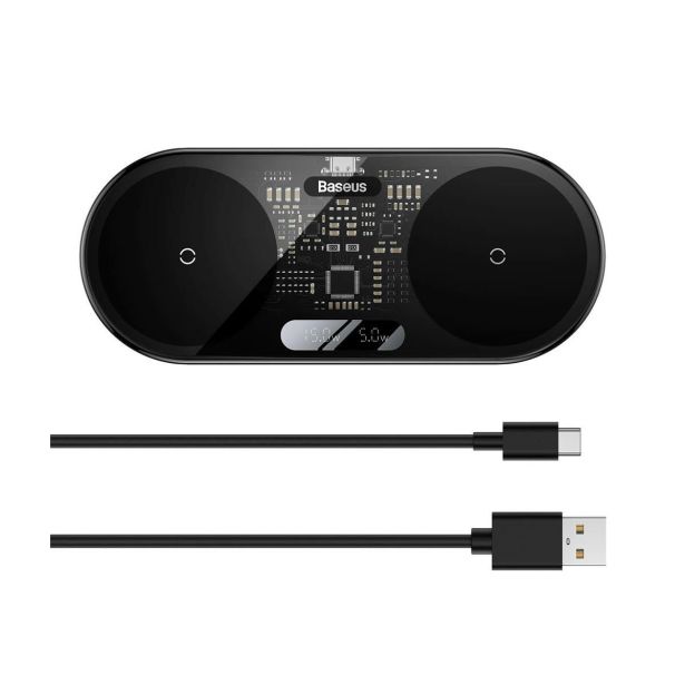 POLNILNIK ZA GSM BASEUS BREZŽIČNI DVOJNI POLNILEC BASEUS 20W