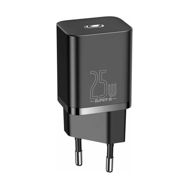 POLNILNIK ZA GSM BASEUS POLNILEC USB-C 25W BASEUS QUICK SUPER SI ČRN