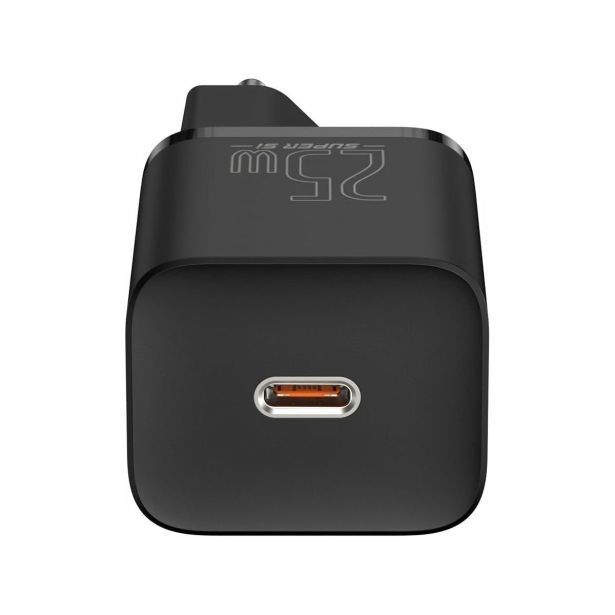 POLNILNIK ZA GSM BASEUS POLNILEC USB-C 25W BASEUS QUICK SUPER SI ČRN