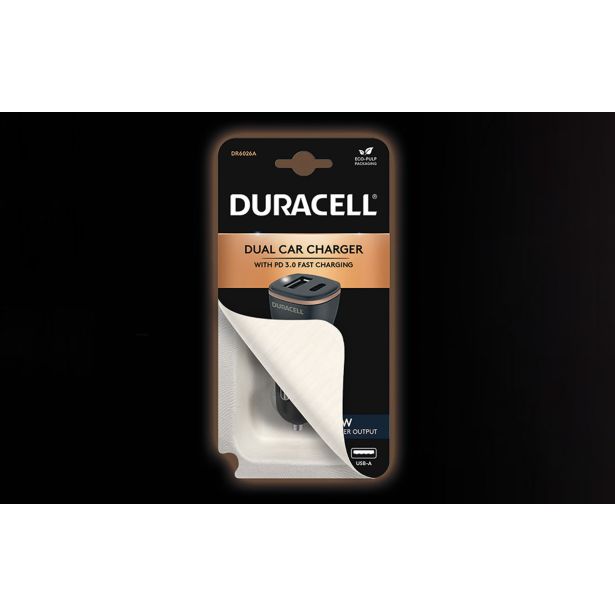 POLNILNIK ZA GSM DURACELL AVTOMOBILSKI 27 W USB-A + USB-C