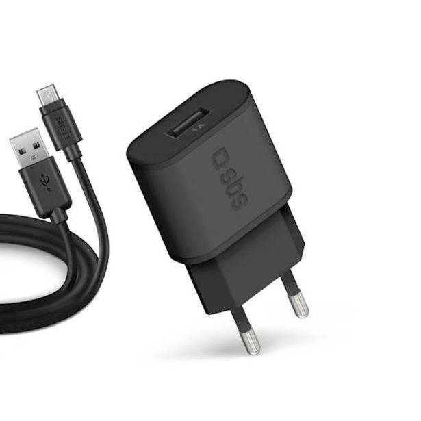 POLNILNIK ZA GSM SBS ADAPTER+KABEL MICRO USB 5W BLACK