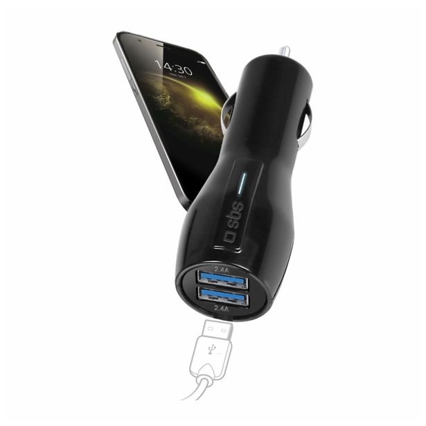 POLNILNIK ZA GSM SBS AVTOPOLNILEC MINI 12/24V USB IZHODA TYPE C 4800 MA