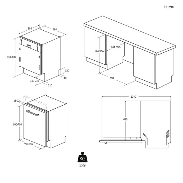 VGRADNI POMIVALNI STROJ HAIER XS6B0M4PDB