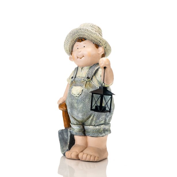 POMLADNA FIGURA GLOSSTYLE DEČEK 52 CM Z LANTERNO