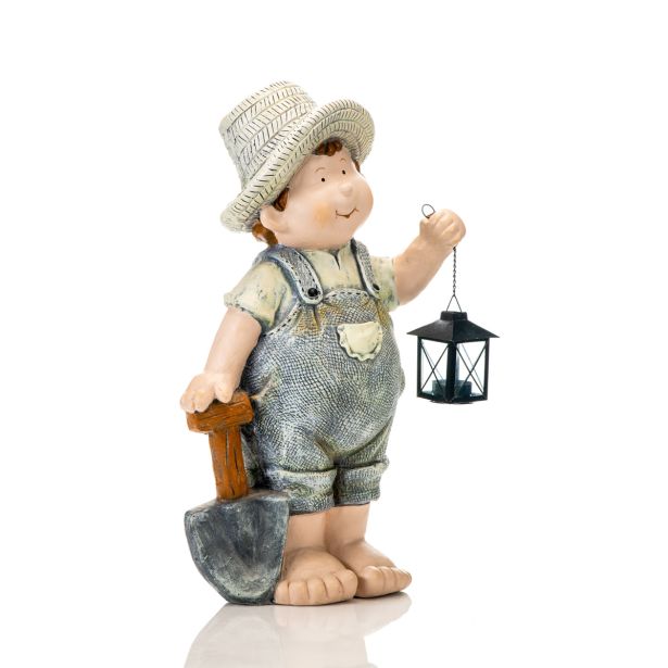 POMLADNA FIGURA GLOSSTYLE DEČEK 52 CM Z LANTERNO