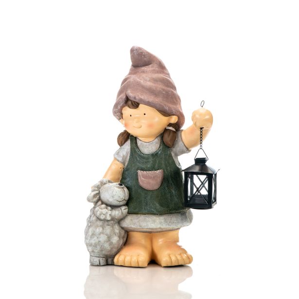 POMLADNA FIGURA GLOSSTYLE DEKLICA Z OVČKO 25.5X16.5X43CM