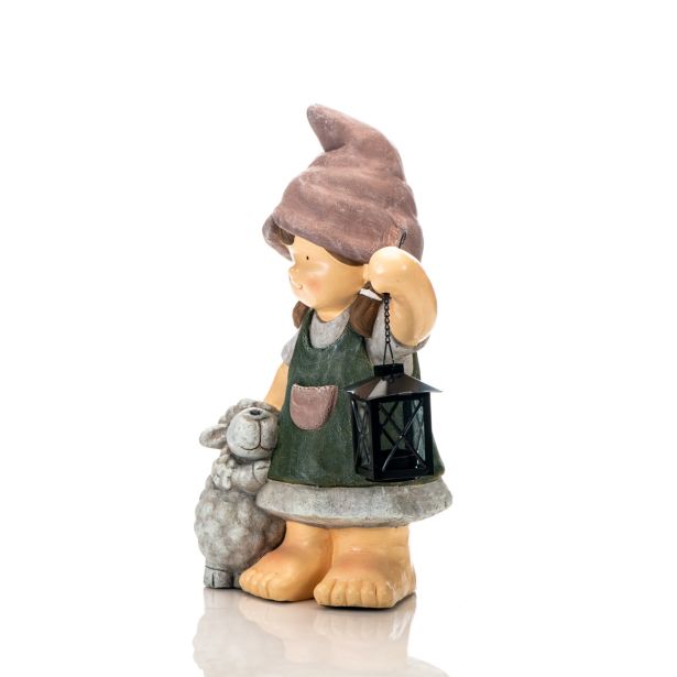 POMLADNA FIGURA GLOSSTYLE DEKLICA Z OVČKO 25.5X16.5X43CM