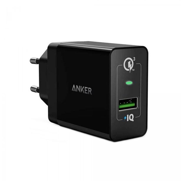 POLNILNIK ZA GSM ANKER POWERPORT+1 QC 3.0 ČRN