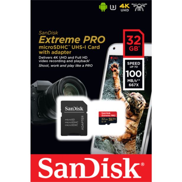 POMNILNIŠKA KARTICA SANDISK 32GB EXTR PRO MICRO SDHC A1 U3