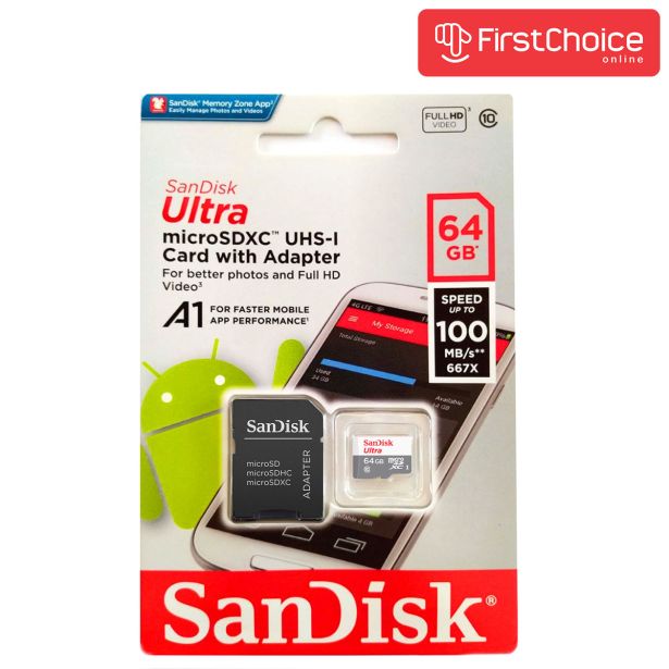 POMNILNIŠKA KARTICA SANDISK SAN 64GB MICRO SDHC ADAPT