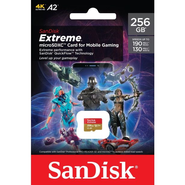 POMNILNIŠKA KARTICA SANDISK SAN EXTR GAMING 256GB