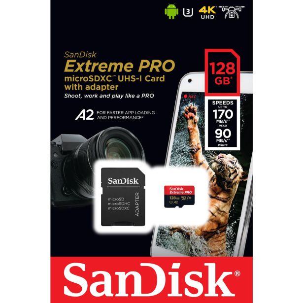 POMNILNIŠKA KARTICA SANDISK SAN EXTR PLUS MICROSDXC 128GB