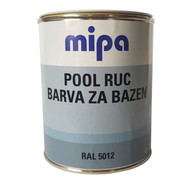 BARVA ZA BAZEN MIPA POOL RUC 0.75L RAL.: 5012 BAZENSKO MODRA