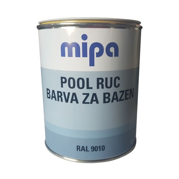 BARVA ZA BAZEN MIPA POOL RUC 0.75L RAL.: 9010 BELA