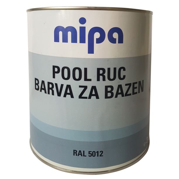 BARVA ZA BAZEN MIPA POOL RUC 3L RAL.: 5012 BAZENSKO MODRA