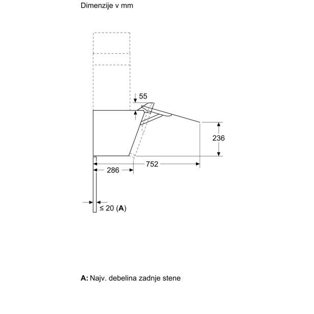 POŠEVNA STENSKA NAPA BOSCH DWK67FN60