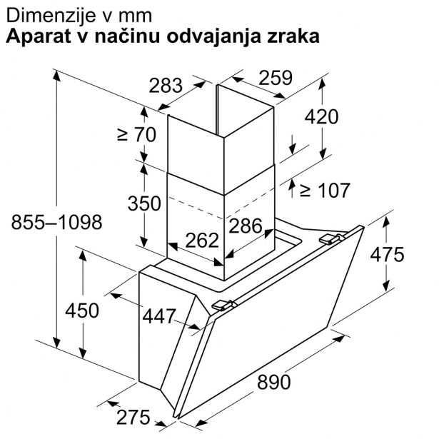 POŠEVNA STENSKA NAPA BOSCH DWK91LT20