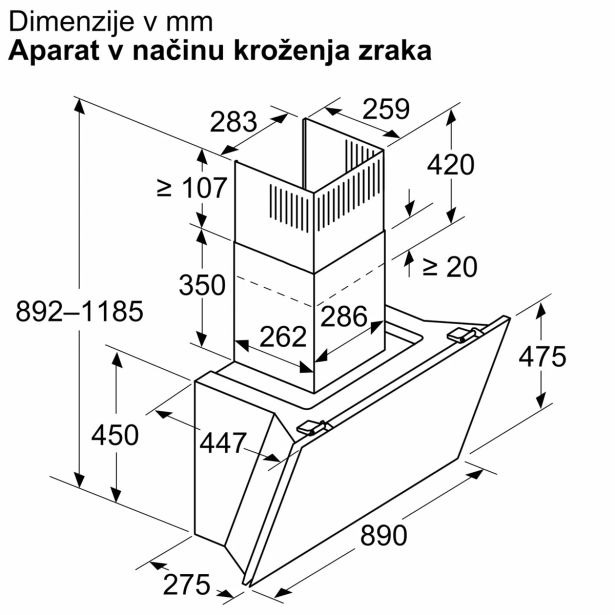 POŠEVNA STENSKA NAPA BOSCH DWK91LT60