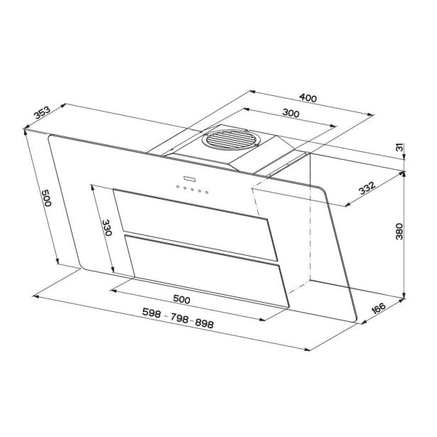 POŠEVNA STENSKA NAPA FRANKE FMA 805 KB LED