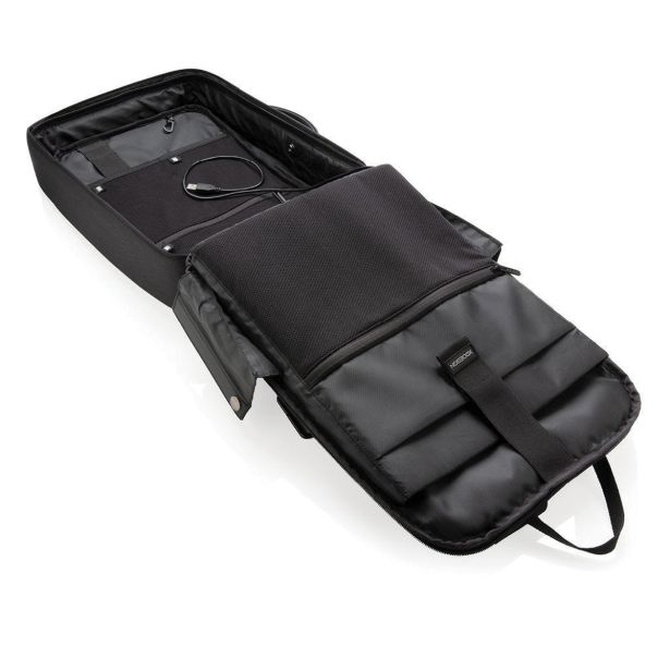 BOBBY BIZZ ANTI-THEFT NAHRBTNIK/POSLOVNI KOVČEK, ČRNA