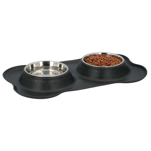 POSODA ZA PSA PET TREATMENT DVOJNA S PODLOGO, 2X400ML