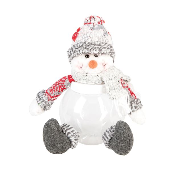 DEKORACIJA GLOSSTYLE POSODA ZA SHRANJEVANJE 23 CM SNEŽAK ALI BOŽIČEK