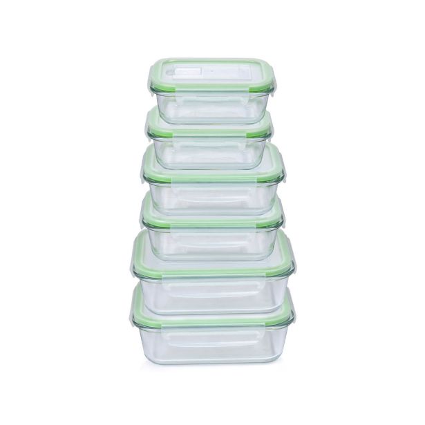 POSODA ZA SHRANJEVANJE ALPINA KOMPLET POSOD 6X STEKLO