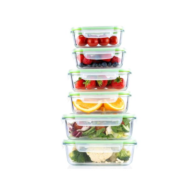 POSODA ZA SHRANJEVANJE ALPINA KOMPLET POSOD 6X STEKLO