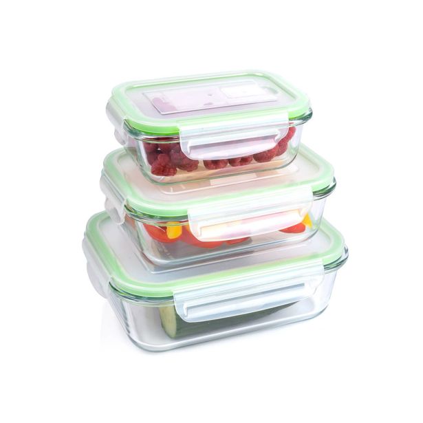 POSODA ZA SHRANJEVANJE ALPINA KOMPLET POSOD 6X STEKLO