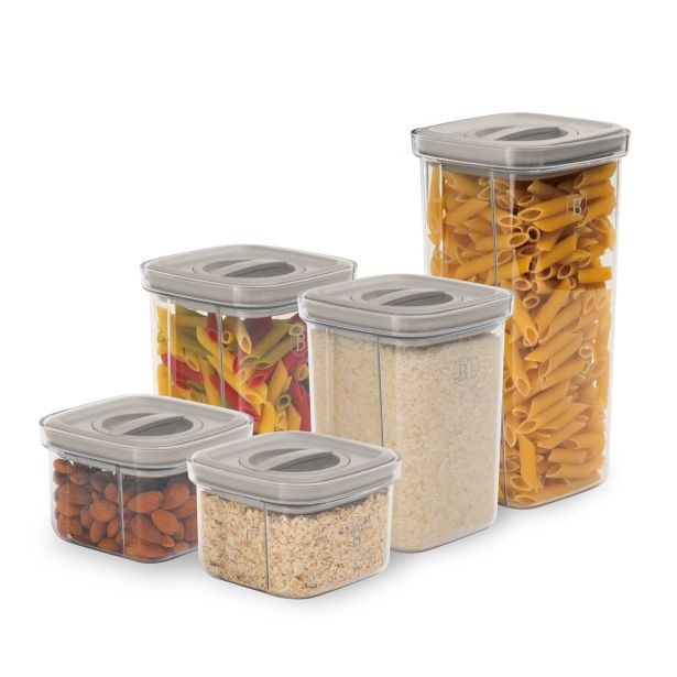 POSODA ZA SHRANJEVANJE BERLINGER HAUS 5 DELNI SET ZA VAKUMSKO SHRANJEVANJE KREM BARVE