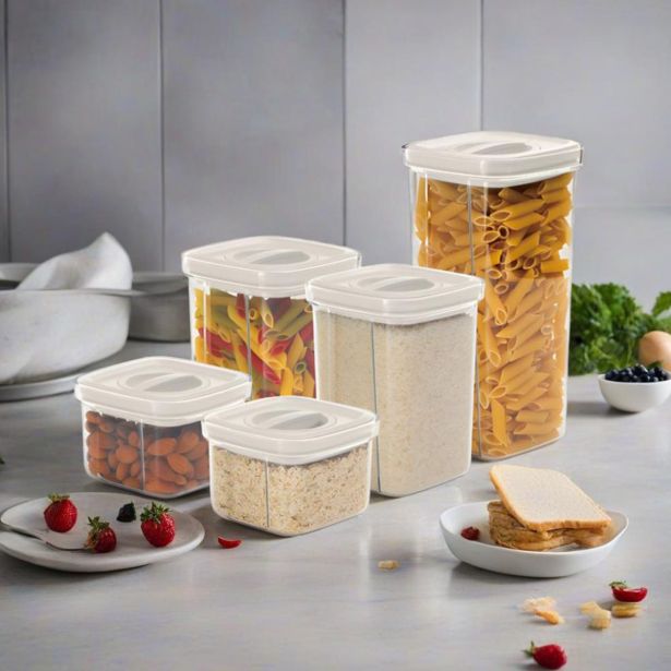 POSODA ZA SHRANJEVANJE BERLINGER HAUS 5 DELNI SET ZA VAKUMSKO SHRANJEVANJE KREM BARVE