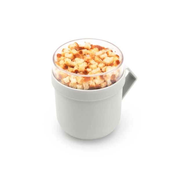 POSODA ZA SHRANJEVANJE BRABANTIA MAKE&TAKE ZA JUHO 0.6L SVETLO SIVA