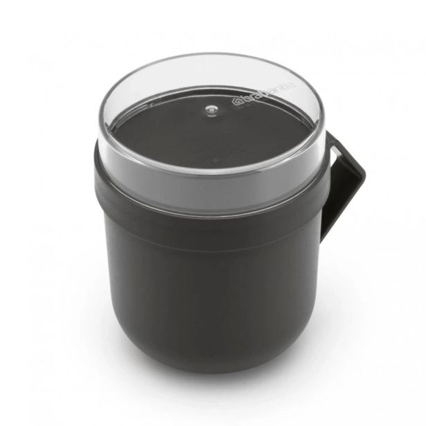 POSODA ZA SHRANJEVANJE BRABANTIA MAKE&TAKE ZA JUHO 0.6L TEMNO SIVA