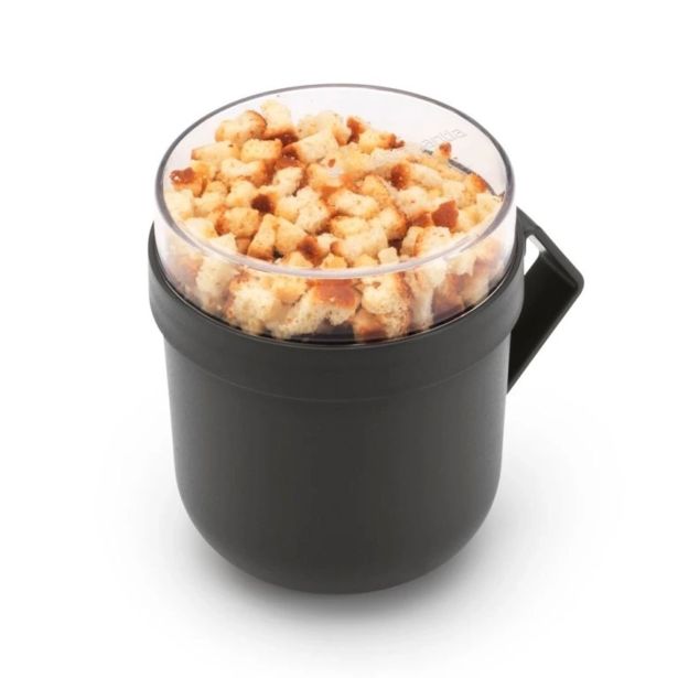 POSODA ZA SHRANJEVANJE BRABANTIA MAKE&TAKE ZA JUHO 0.6L TEMNO SIVA