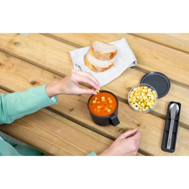 POSODA ZA SHRANJEVANJE BRABANTIA MAKE&TAKE ZA JUHO 0.6L TEMNO SIVA