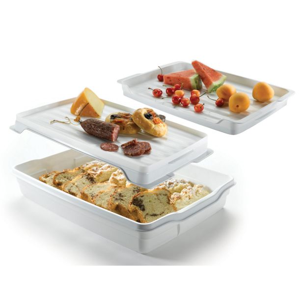 POSODA ZA SHRANJEVANJE CURVER 45X30X11 CM ZA PECIVO CHEF BELA