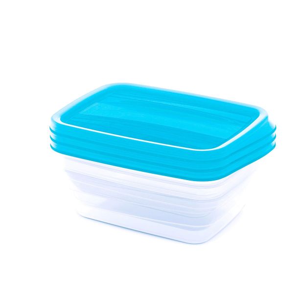 POSODA ZA SHRANJEVANJE CURVER ZA SHR. HRANE VEDO SET 3X1 L TRANSPARENT TURKIZ