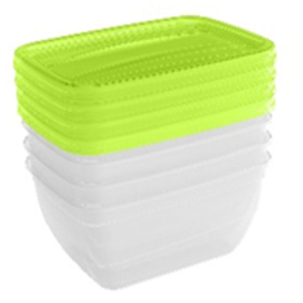 POSODA ZA SHRANJEVANJE CURVER ZA SHR. HRANE VEDO SET 4X0.75 L TRANSPAR.ZELENA