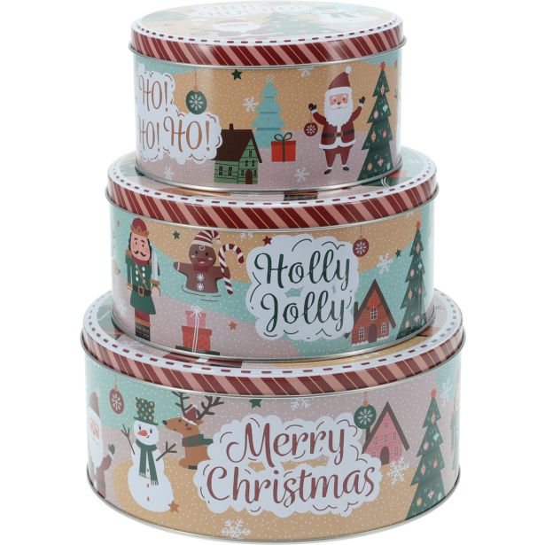 POSODA ZA SHRANJEVANJE EH 3 DELNI SET LITOGRAF ŠKATEL BOŽIČNI DEKOR