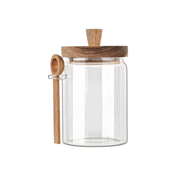 POSODA ZA SHRANJEVANJE ESTIA STEKLENA Z ŽLICO 850 ML ALLURE 01-17460