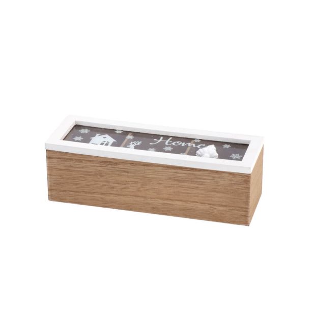 POSODA ZA SHRANJEVANJE STAR 24X8X8 CM ŠKATLA ZA ČAJNE VREČKE, 3 PREDALI