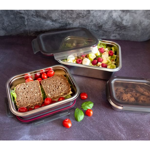 POSODA ZA SHRANJEVANJE STEUBER IZ NERJAVEČEGA JEKLA 1,3 L