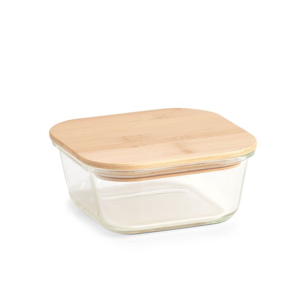 POSODA ZA SHRANJEVANJE ZELLER PRESENT 680 ML STEKLENA Z BAMBUS POKROVOM