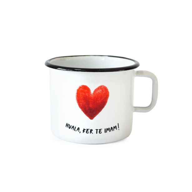 POSODA ZA TOPLE NAPITKE CUCKOO CUPS EMAJLIRAN LONČEK 8 CM, 0.37 L HVALA KER TE IMAM