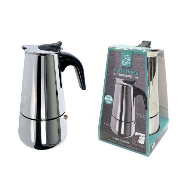 POSODA ZA TOPLE NAPITKE KAFETIERA ZA 6 OSEB GUSTO CASA INOX CLASSIC
